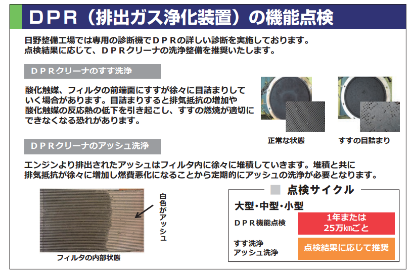 日野自動車　定期メンテナンスのご案内